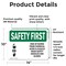 Signmission Safety Culture Sign, 14 in Width, Vinyl Decal, Rectangle OS-2PACK-SF-D-1014-L-10726 - alternate 5